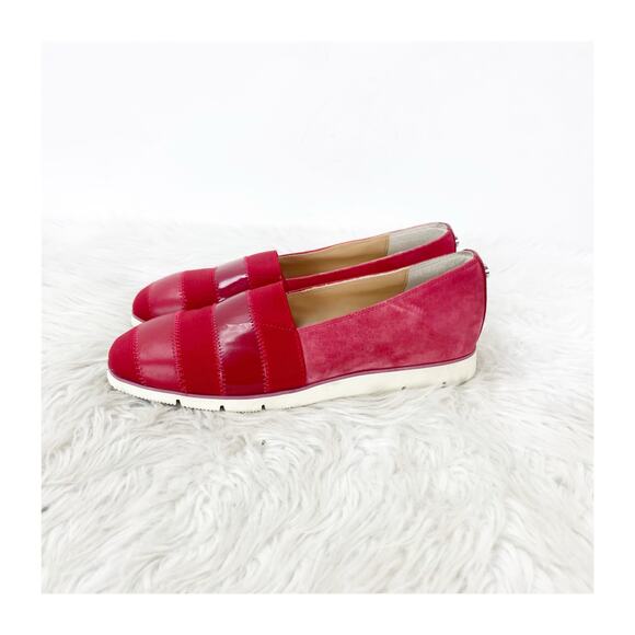 Donald Pliner May Red Suede Patent Leather Slip-On Loafers Women’s Size 6.5M - Picture 5 of 13
